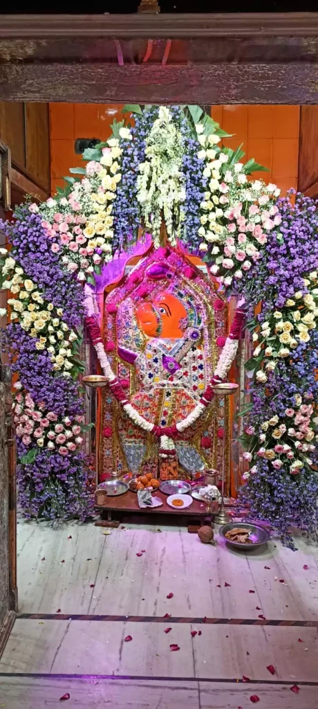 bajrang baag mandir in hanuman janamutsav decoration