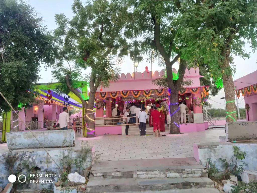 bajrang baag mandir in hanuman janamutsav from garden